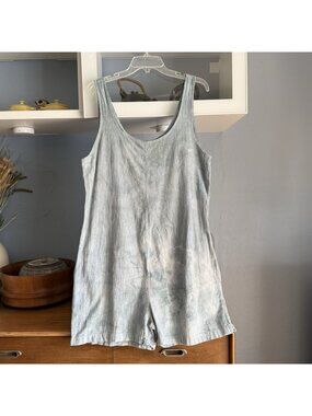 Riverside Tool & Dye X Free People Romper Blue S/M Pockets Cotton Gauze